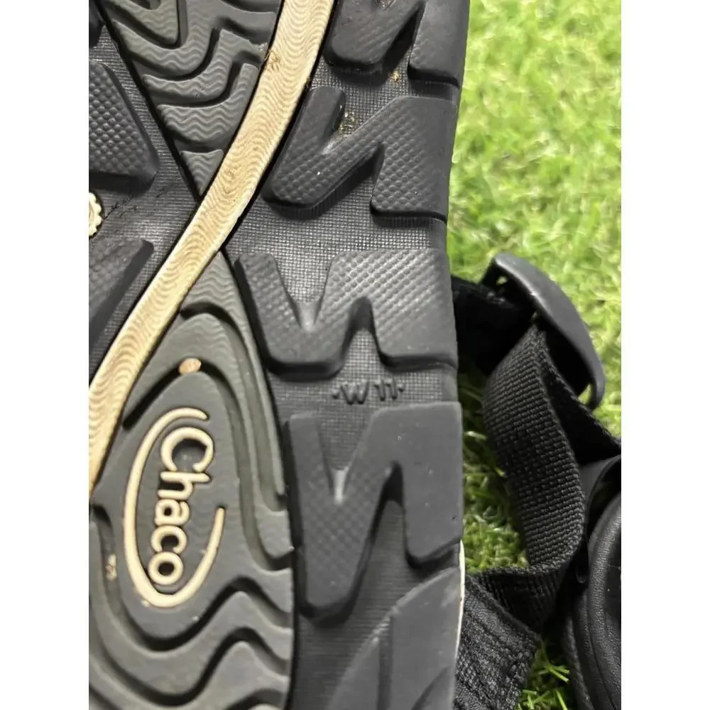 Chacos Womens 11 Black Strappy Outdoor‎ Sandals with Textured Footbed
